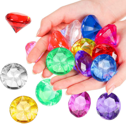 65Pcs Acrylic Imitation Diamond Kids Toys Gemstone Beads