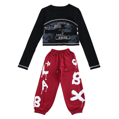 Wholesale HIPHOP Girls Cotton Jazz Dance Clothing