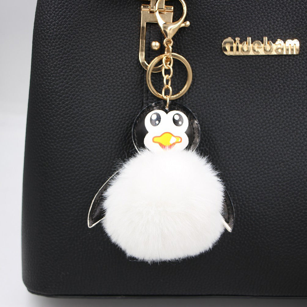 Antarctic Cute Baby Penguin Plush Ball Pendant Keychain