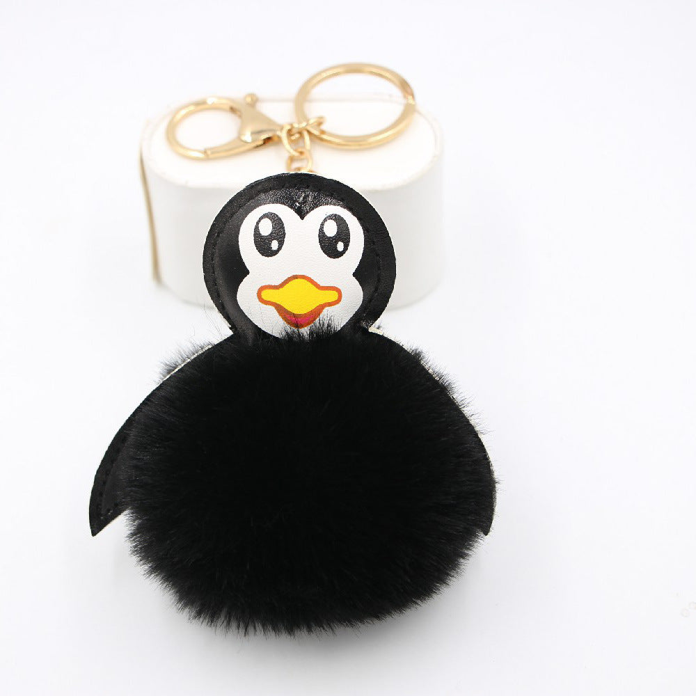 Antarctic Cute Baby Penguin Plush Ball Pendant Keychain