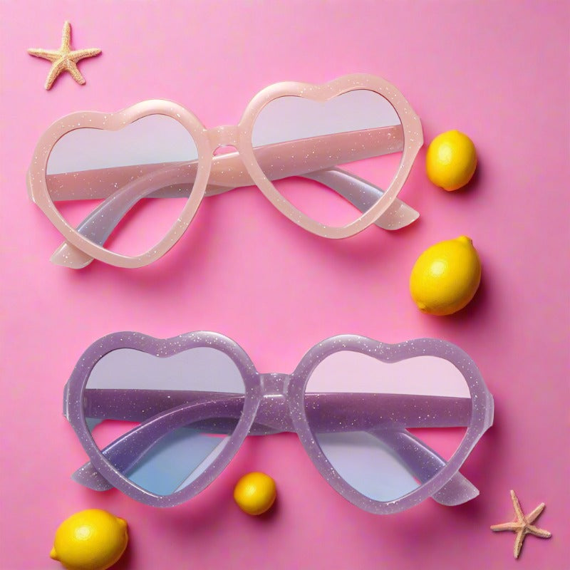 Wholesale PC Heart Frame Candy Color Kids Sunglasses