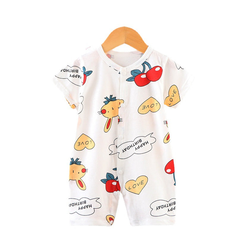 Wholesale Newborn Short Sleeve Thin Cotton Baby Onesies