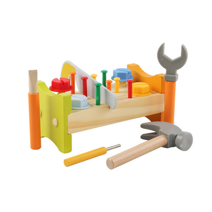 Wholesale of Children's Puzzle Disassembly and Assembly Nuts, Nails, Wooden Tool Carts