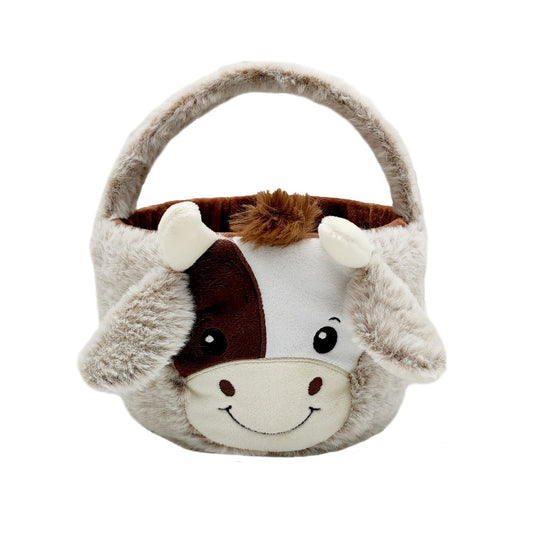 Wholesale Easter Cow Basket Plush TOY