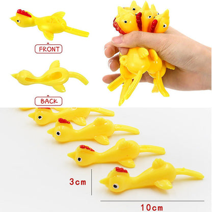 10Pcs Decompression Toys Ejection Chick Trick Fun Toys