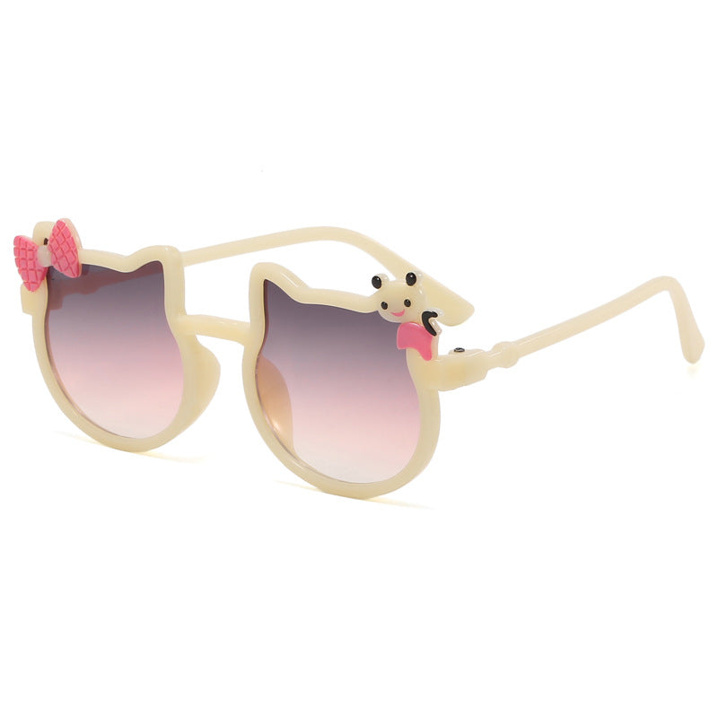 Wholesale PC Cute Cat Bow Knot Kids Sunglasses