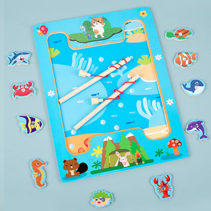 Wholesale Magnetic Fishing Game Fun Early Education Enlightenment Magnetic Kindergarten Educational Toys