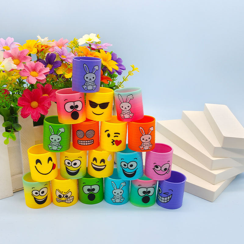 Wholesale Smiling Face Folding Rainbow Circle Plastic Toys