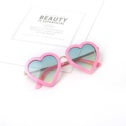 Wholesale Heart Colorful Gradient Kids Sunglasses AC