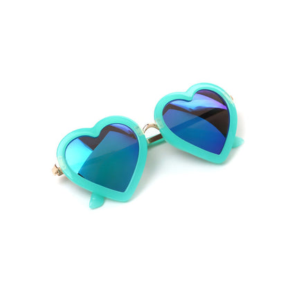 Wholesale Heart Colorful Gradient Kids Sunglasses AC