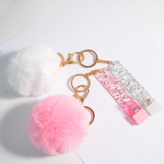 ATM Card Reader Hair Ball Plastic Keychain