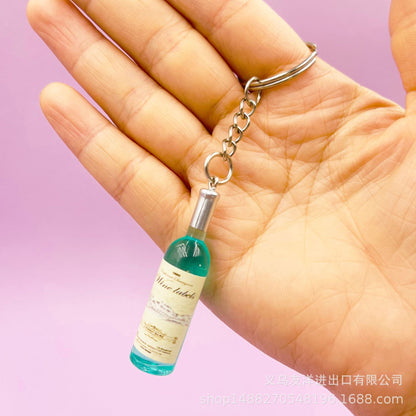 Wholesale mini wine bottle acrylic keychain ACC-KC-YouY004