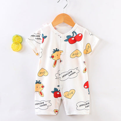 Wholesale Newborn Short Sleeve Thin Cotton Baby Onesies