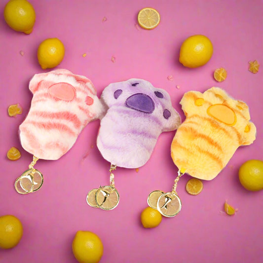 4PCS Cartoon Three-dimensional Plush Bear Paw Pendant Candy