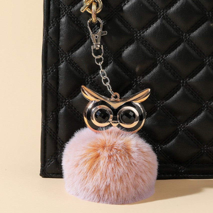 Acrylic Owl Plush Keychain