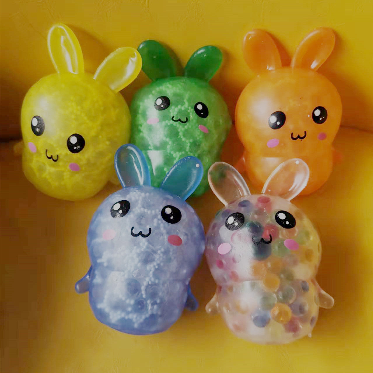 5 Pieces Bunny Soft Glue Toy Stress Reducing