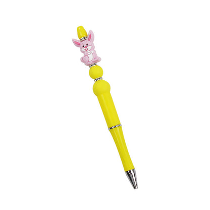 10PCS DIY Handmade Cartoon Rabbit Silicone Bead Pen