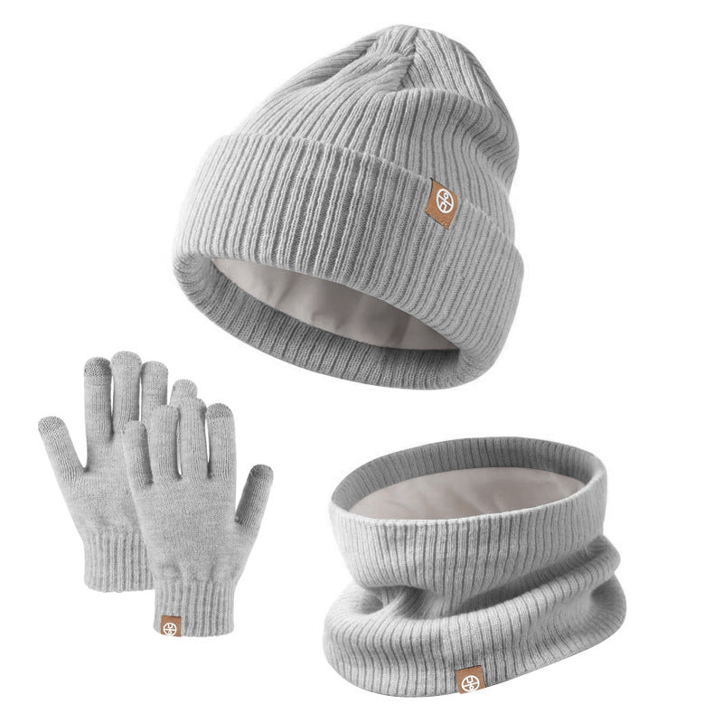 Wholesale Winter Children's Knitted Gloves Hat Scarf Alpaca Wool Warm Suit