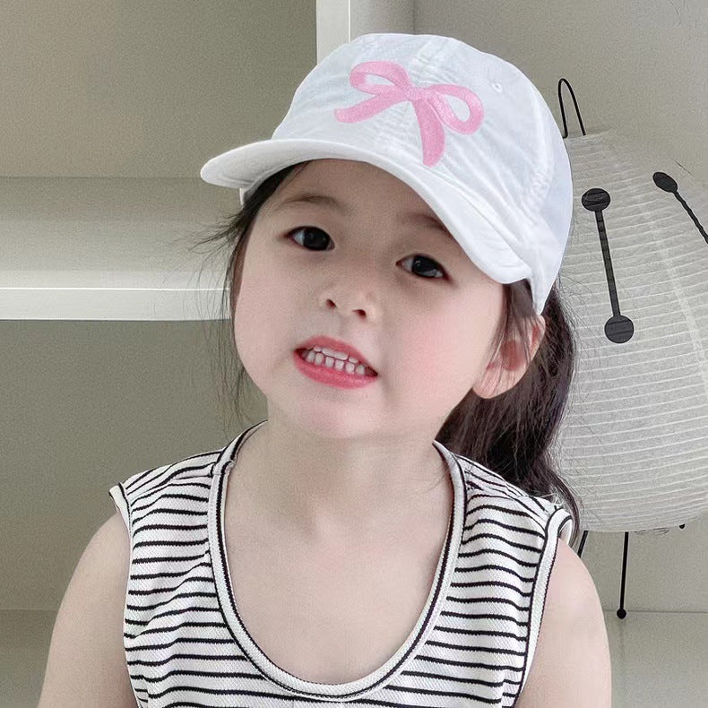 Wholesale Quick-drying Half-top Children's Thin Baseball Cap with Ponytail