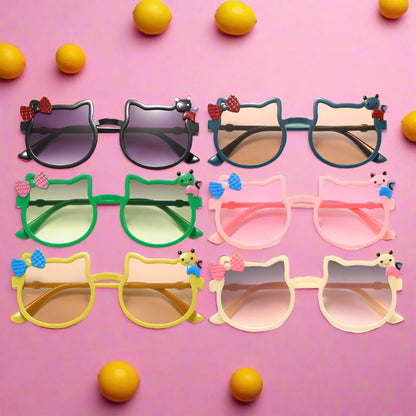 Wholesale PC Cute Cat Bow Knot Kids Sunglasses