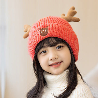 Wholesale Winter Children's Thickened Warm Ear Protection Acrylic Knitted Beanie