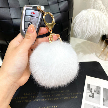 9cm Fur Ball Keychain