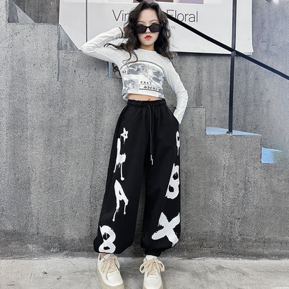 Wholesale HIPHOP Girls Cotton Jazz Dance Clothing