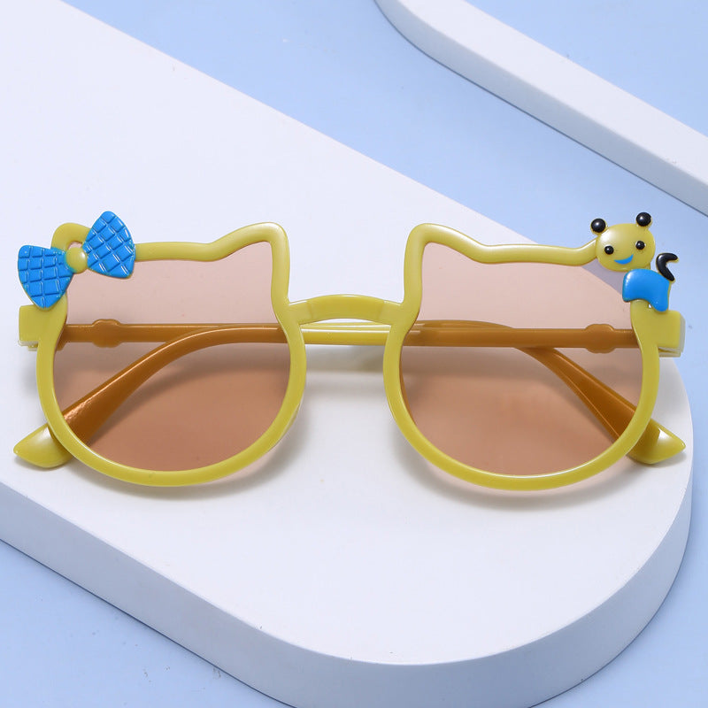 Wholesale PC Cute Cat Bow Knot Kids Sunglasses