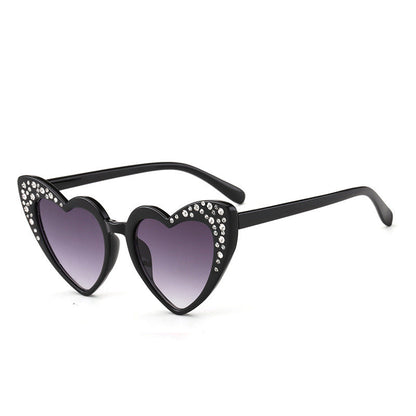 Wholesale PC Rhinestone Heart Heart Kids Sunglasses