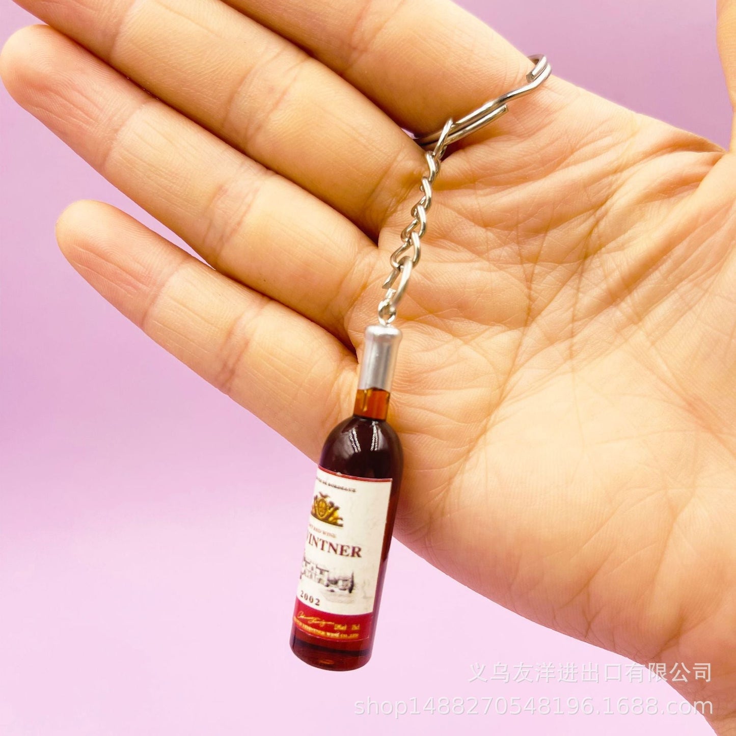 Wholesale mini wine bottle acrylic keychain ACC-KC-YouY004