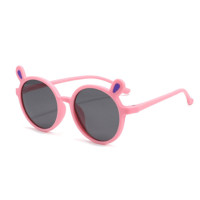 Wholesale Small Ears Cartoon Silicone Kids Sunglasses