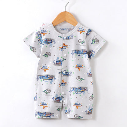 Wholesale Newborn Short Sleeve Thin Cotton Baby Onesies