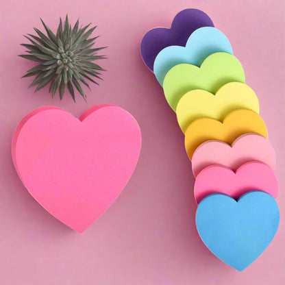 2PCS Solid Color Love Sticky Notes