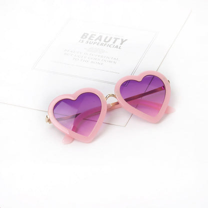 Wholesale Heart Colorful Gradient Kids Sunglasses AC