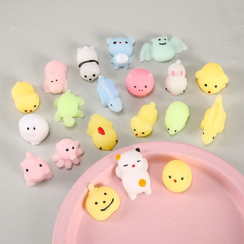 10 Pieces Small Animal Soft Rubber Decompression Creative Toy