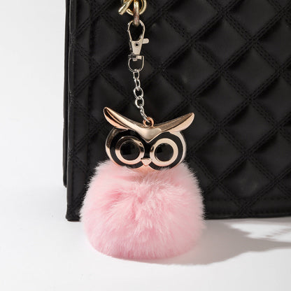 Acrylic Owl Plush Keychain