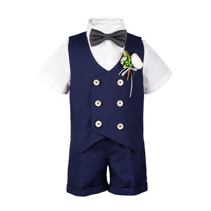 Wholesale of Boys' Polyester Short Sleeved Vest Suit Sets