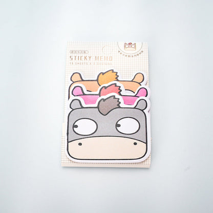 10pcs Cartoon Cute Creative Student Sticky Notes