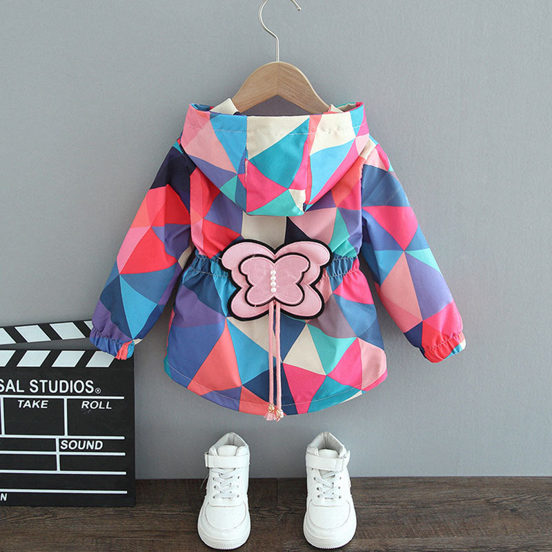 Wholesale Spring and Autumn Jacket Butterfly Polyester Baby Clothes