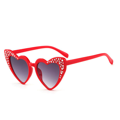 Wholesale PC Rhinestone Heart Heart Kids Sunglasses