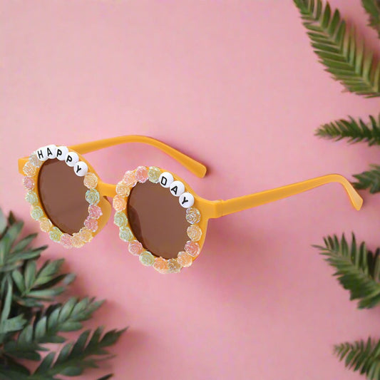 Wholesale PC Happy Day Flower Kids Sunglasses