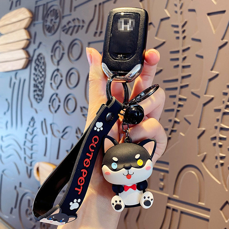 \Cartoon PVC Soft Glue Puppy Keychain Cute Keychain