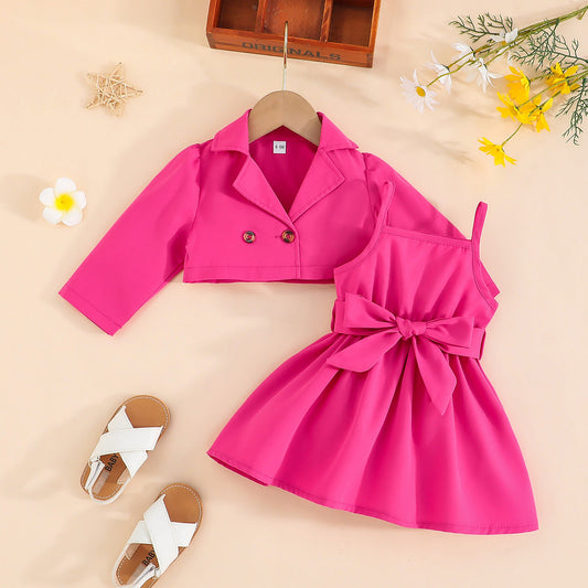 Wholesale Two Piece Spring and Autumn Sweet Polyester Baby Clothes