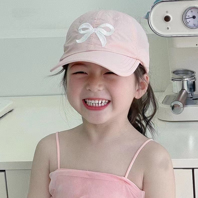 Wholesale Quick-drying Half-top Children's Thin Baseball Cap with Ponytail