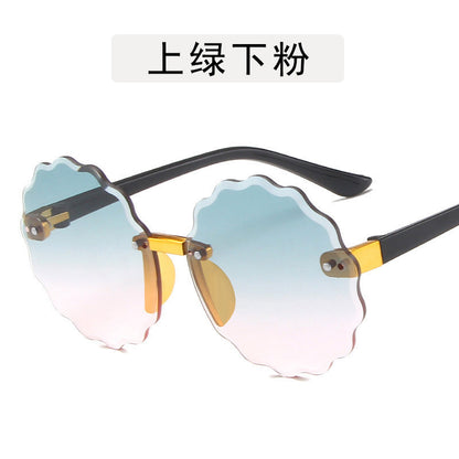 Wholesale Kids Cut Edge Flower Fashion Sunglasses