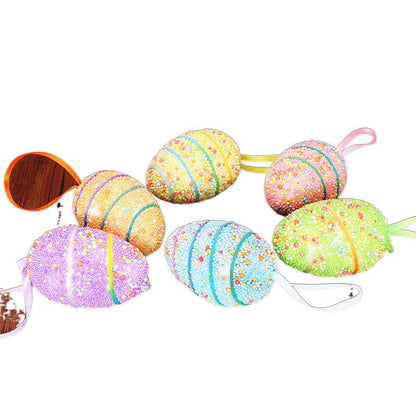 Wholesale Easter Pack of 6 Foam Striped Eggs