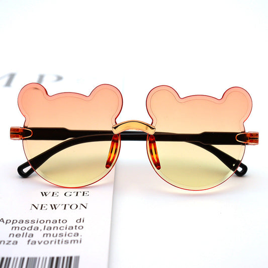 Wholesale Resin Bear One-piece Frame Children's Sunglasses