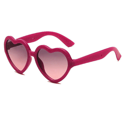 Wholesale PC Heart Frame Candy Color Kids Sunglasses