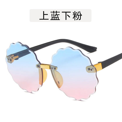 Wholesale Kids Cut Edge Flower Fashion Sunglasses