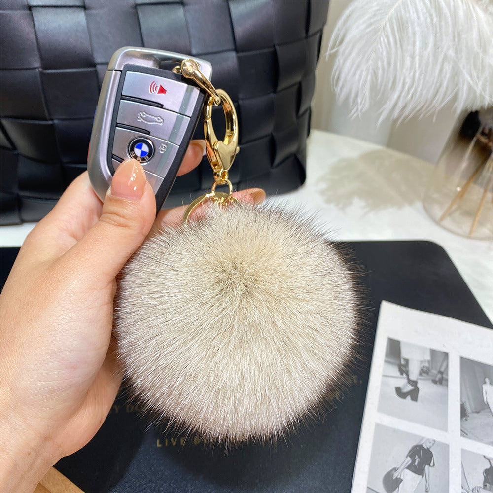 9cm Fur Ball Keychain